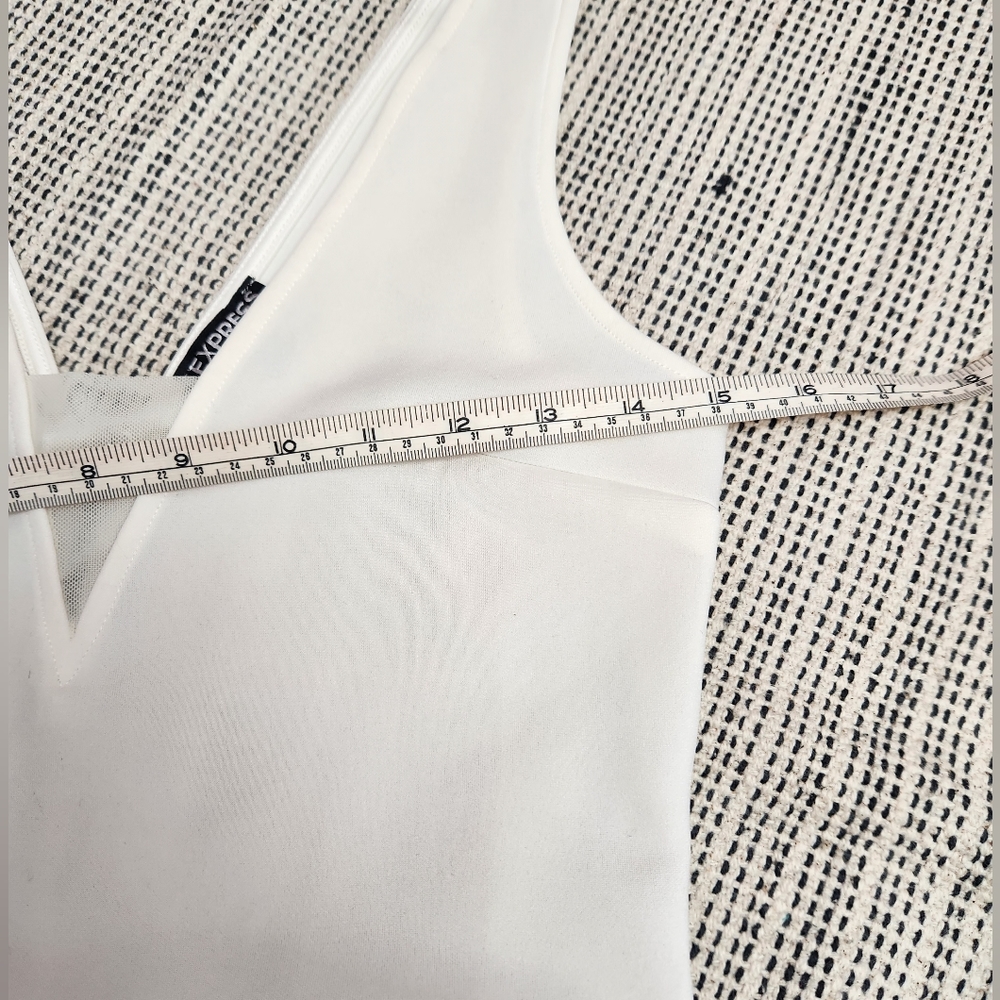 SOLD Express white peplum Blouse - Picture 5 of 7